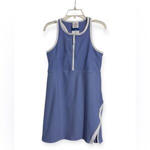 Sage Collective Activewear Dress Blue White Large Inner Short Golf Tennis NWT